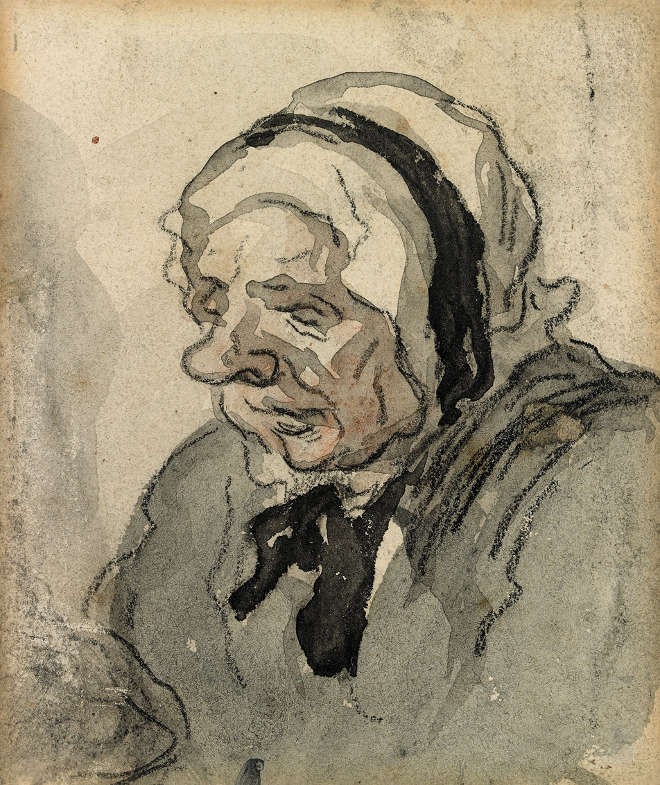 Honoré Daumier - Vieille femme