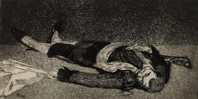 Édouard Manet - Le torero mort - Eau-forte et aquatinte