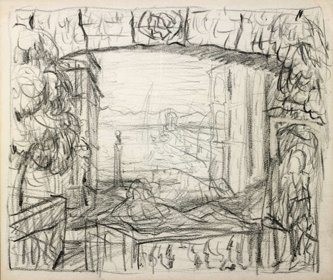 Pierre Bonnard - Esquisse pour Méditerranée ou monuments